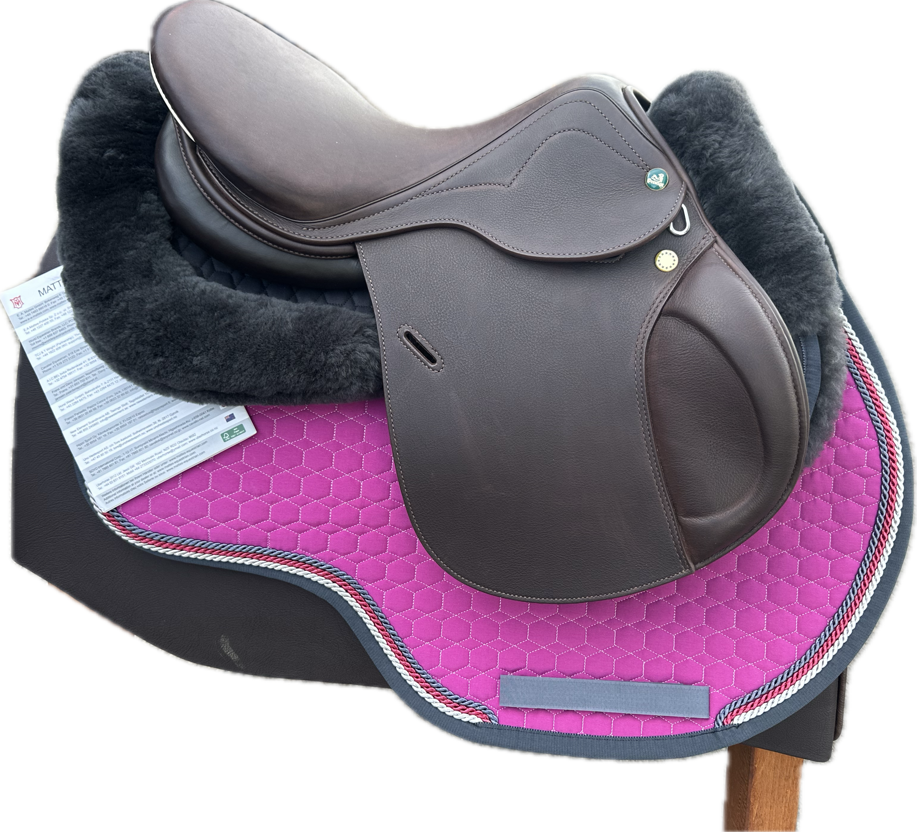 Prestige Joy Jumper Double Flap Jumping Saddle 1634 Tobacco Calfskin Ex demo with full warranty.