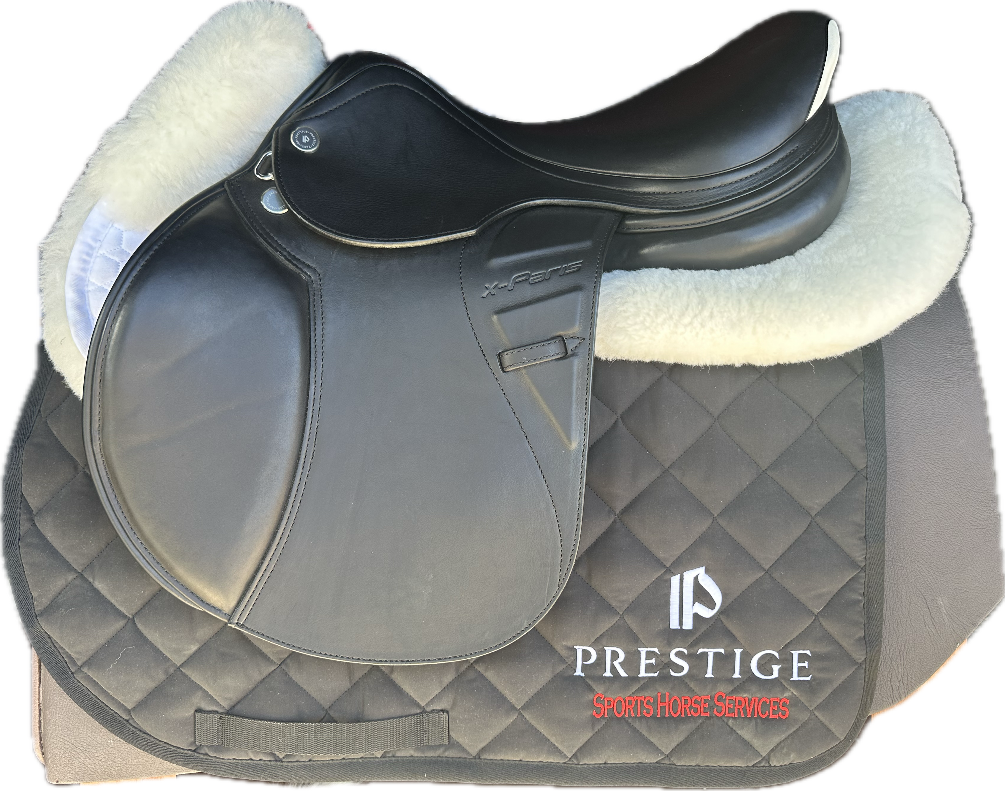 Prestige X-Paris D Jumping Saddle 1734 black calfskin new with warranty