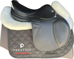 Prestige X-Paris D Jumping Saddle 1734 black calfskin new with warranty