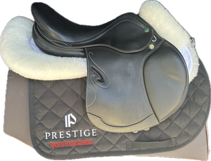 Prestige Passion Jumping Saddle 1733 Black calfskin. Used