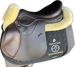 Prestige AS-X Rubino MD Jumping Saddle 1833 Tobacco Calfskin Used