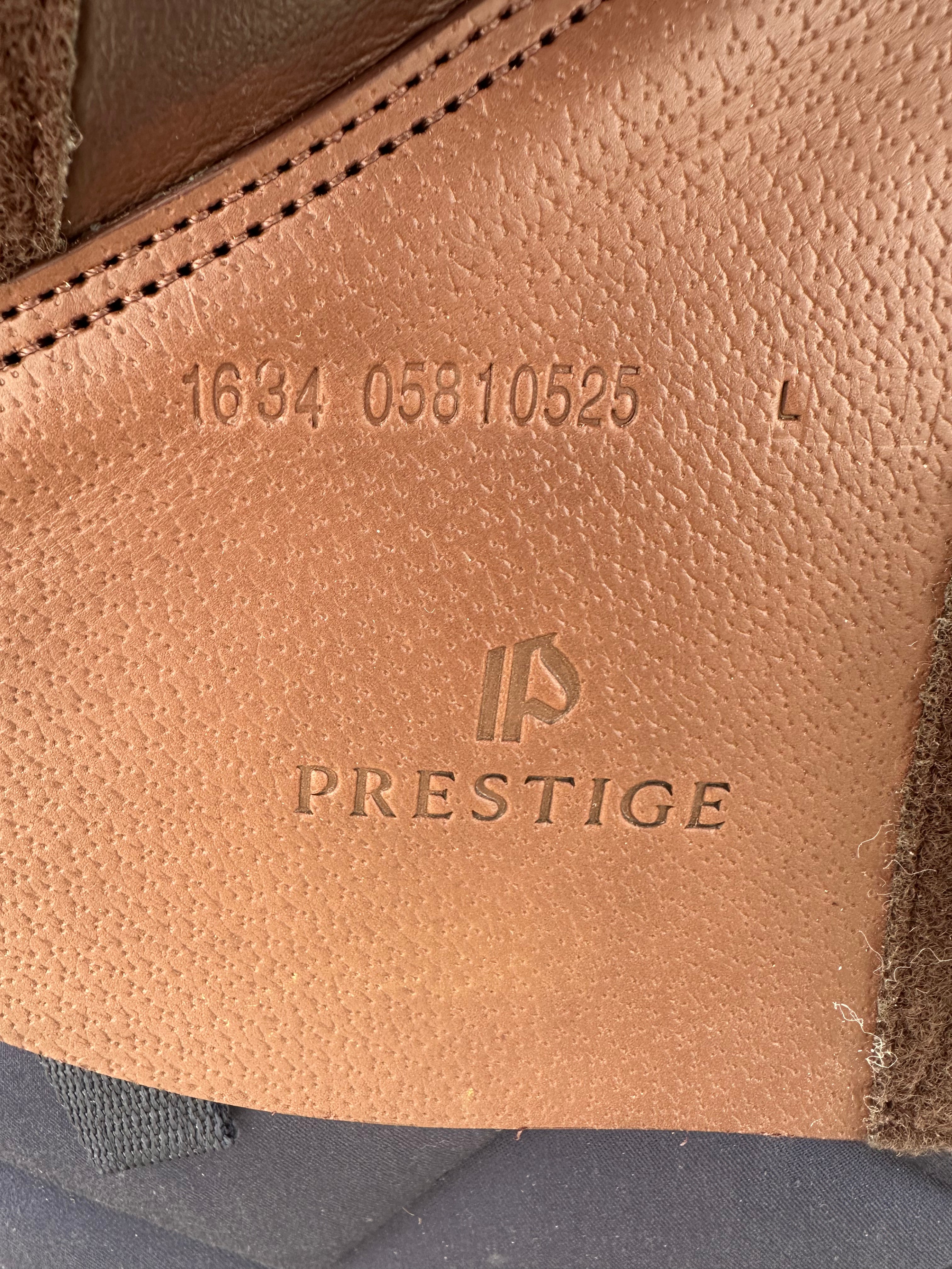 Prestige Skyward Double Flap Jumping Saddle 1634 Tobacco Calfskin. New with warranty.
