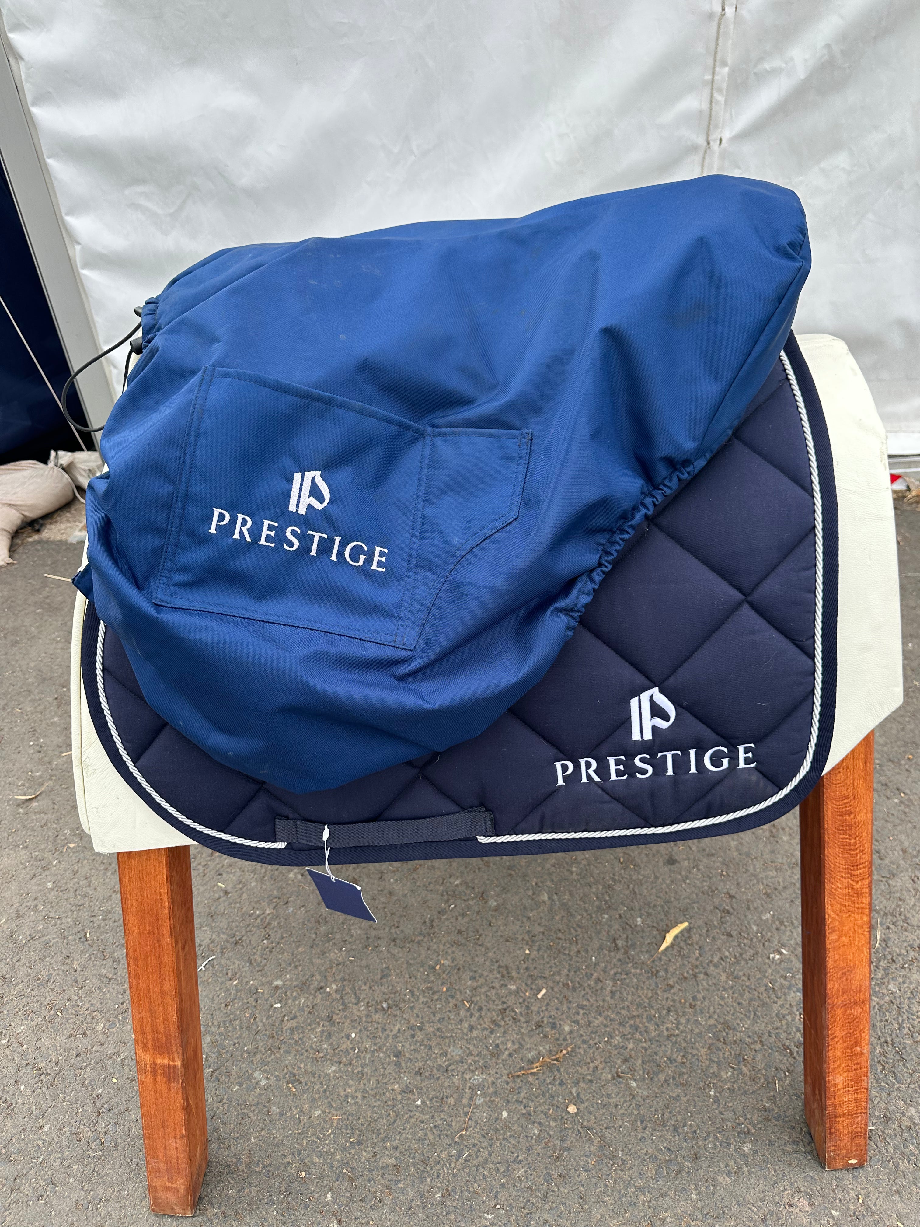 Prestige Skyward Double Flap Jumping Saddle 1634 Tobacco Calfskin. New with warranty.