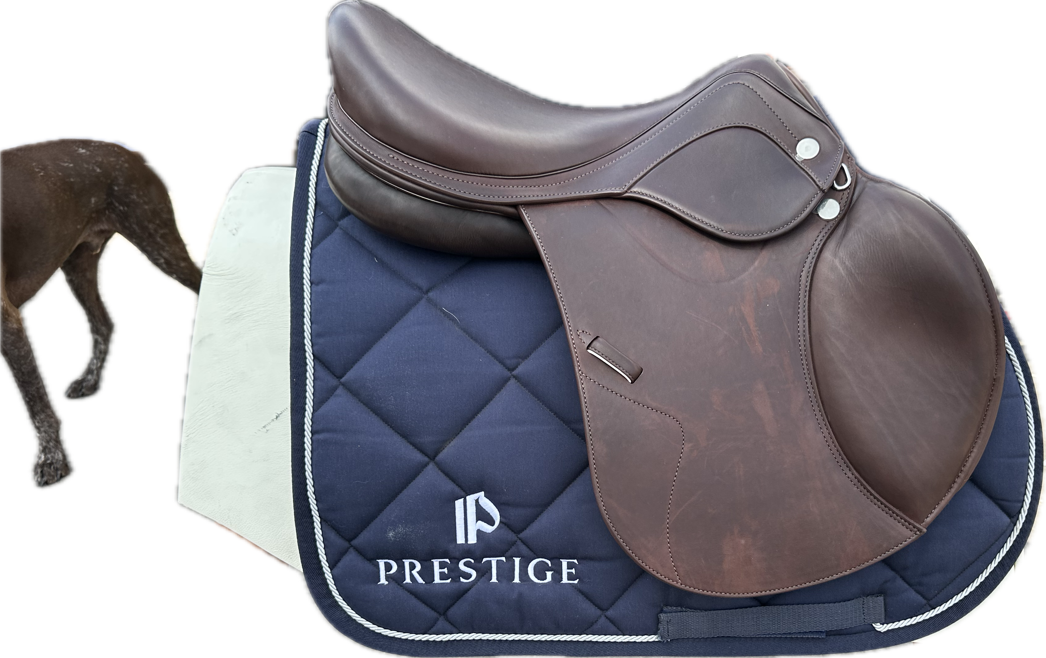 Prestige X-Perience Jumping Saddle NEW MF 1734 Tobacco Calfskin