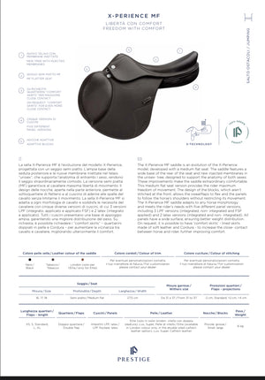 Prestige X-Perience Jumping Saddle NEW MD 1834 Black Calfskin