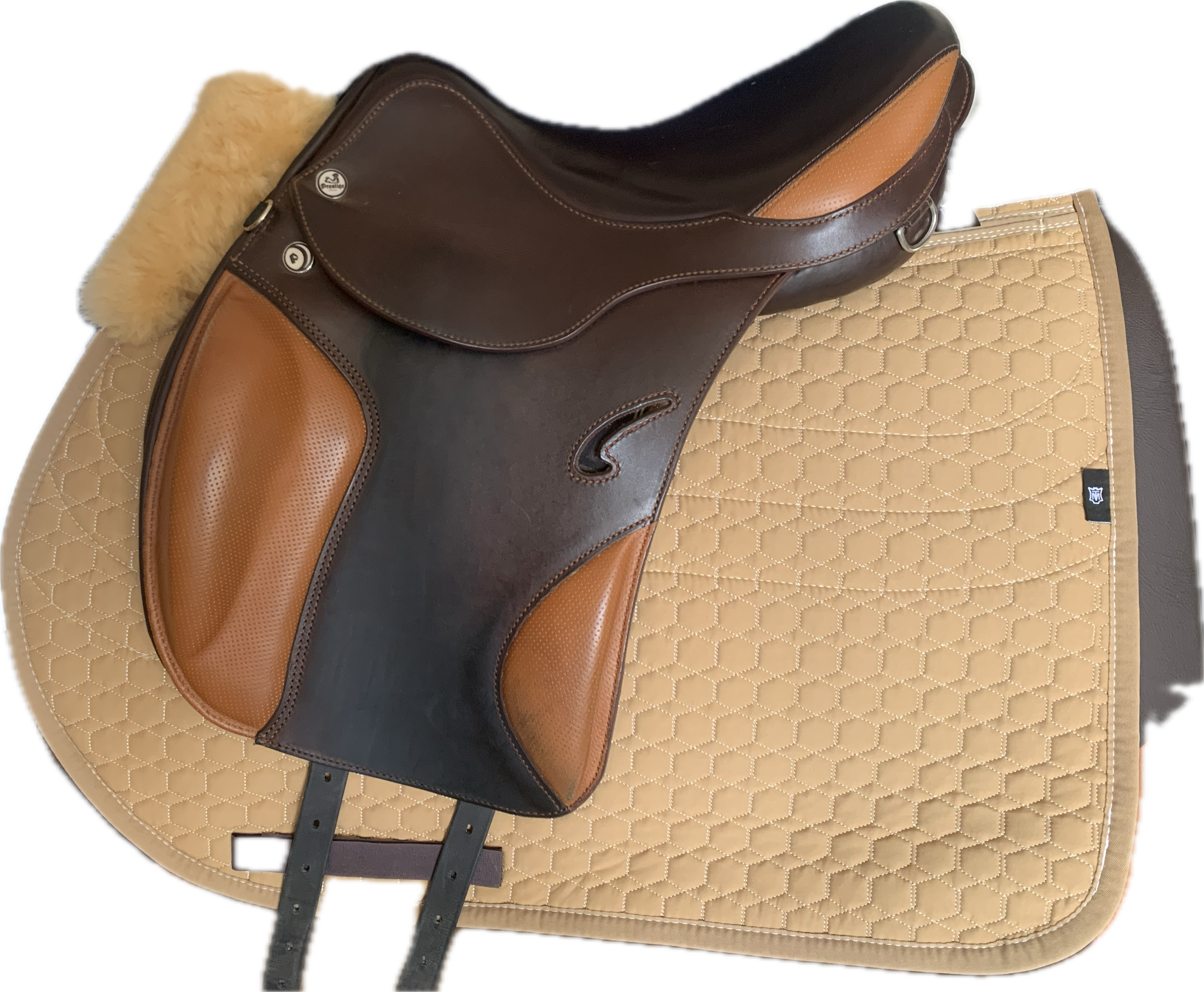 Prestige DX Endurance Monoflap Saddle 1635 Tobacco Used