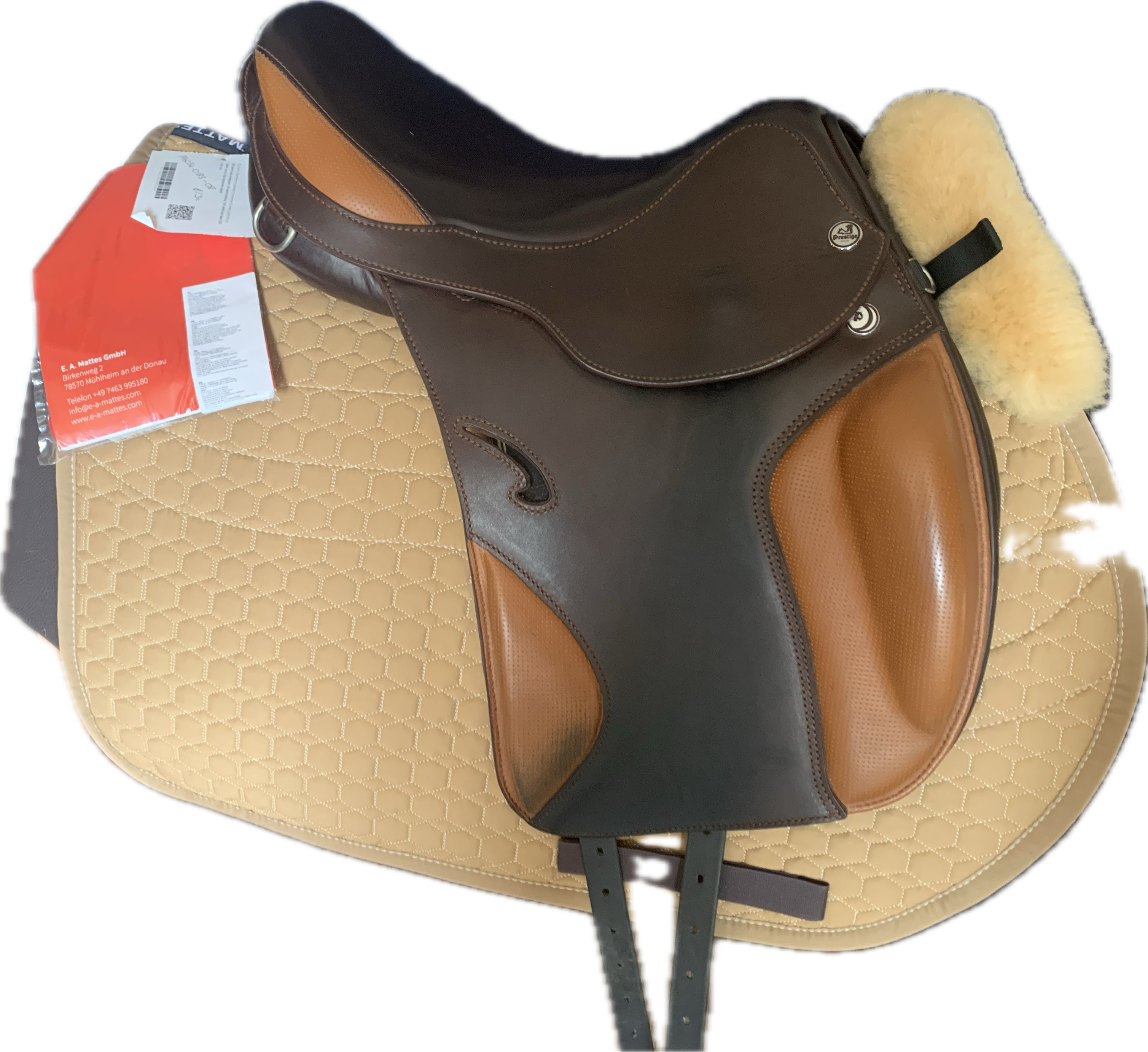 Prestige DX Endurance Monoflap Saddle 1635 Tobacco Used