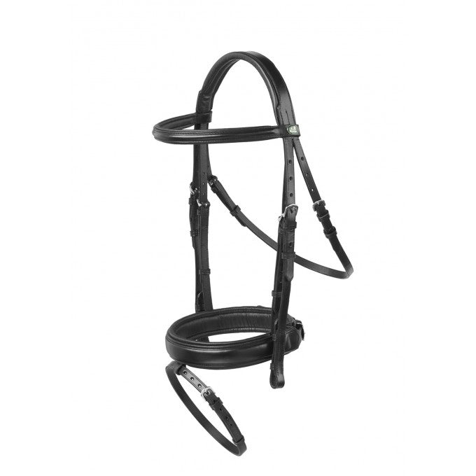 Prestige Evo Amalfi Dressage Bridle - (reins not included) Black Full Size